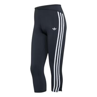 时尚三条纹休闲运动紧身裤七分裤女夏季新款adidas阿迪达斯三叶草