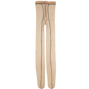 后竖线油亮丝袜情调开裆女薄款开档超薄隐形全透明提花油光复古