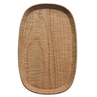 雨木|日式 手作樱桃木实木整木纯手工雕刻茶盘托盘家用餐盘