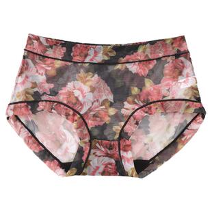 网纱内裤女莫代尔纯棉抗菌夏季薄款性感无痕新款2025中腰大码短裤