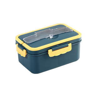 小麦秸秆保温饭盒学生 ins女三格密封便当盒上班族手提微波炉餐盒