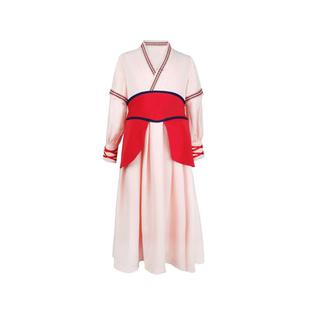 丢手绢原创设计花木兰汉服连衣裙儿童公主裙春夏两穿女童演出服