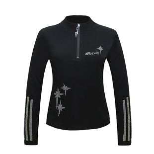 新款广场舞上衣女加绒保暖长袖拉链立领跳舞运动休闲烫钻舞蹈服装