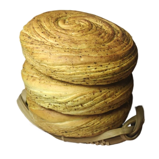 甘肃特产胡麻烤馍手工制作早餐饼烤莲花千层烤饼锅盔馍馍酥饼馍馍