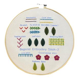 指间鲁绣diy手工材料包初学者入门基础针法儿童学校教学练习新手