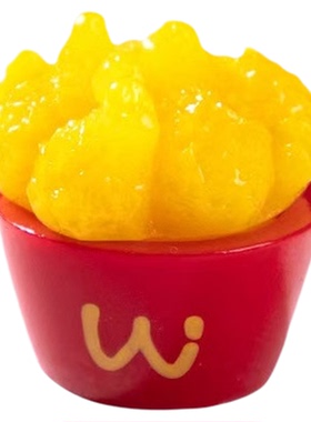 写实薯条炸鸡微景观车载桌面摆件