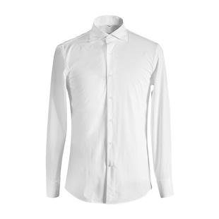 UGENTLE 深海贝母 鹰爪钉扣「优雅白」意式 八字领 绅士 长袖衬衫