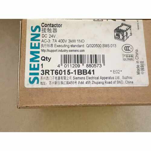 3RT6015-1BB41 DC24V 西门zi 接触器全新