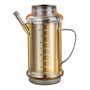 德国新款家用油壶不挂油高硼硅耐高温玻璃油瓶酱油香醋调料瓶油罐