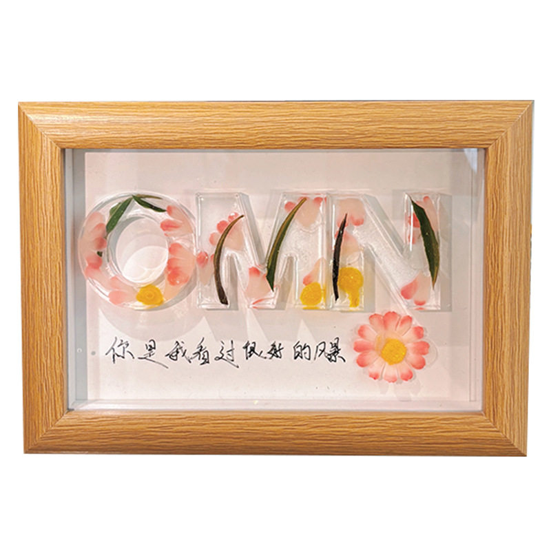 滴胶字母相框手工diy礼物