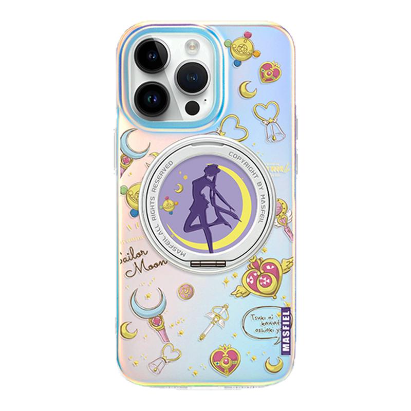 ZHIZHE× 美少女变身适用苹果17Promax手机壳新款14Pro可旋转磁吸支架iPhone16保护套支点13pm全包女Lo5