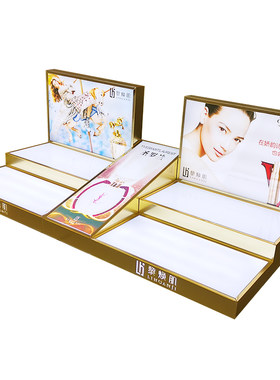 定制品牌护肤品亚克力展示架带灯