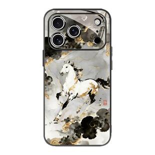 适用苹果17pro手机壳新年踏云马iphone16本命年15plus水墨风14promax高级感air国风13mini新款12鎏金苹果11/x
