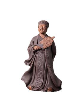 中式禅意紫砂历史人物诸葛亮摆件