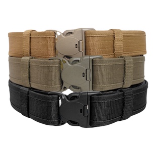 户外重型执勤腰带尼龙塑料扣插扣帆布战术裤带卡扣工装男士腰带