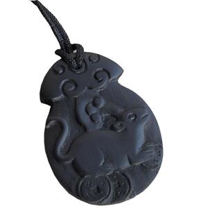 真黑檀木12生肖挂件生肖鼠兔