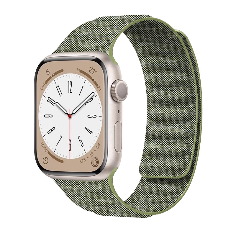 新款苹果iwatch磁吸防水帆布表带