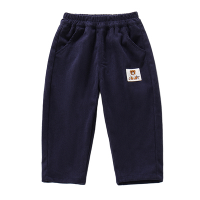 男童一体绒裤子秋冬儿童灯芯绒裤