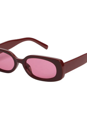 VNTG墨镜方形粗框显脸小ins风网红同款欧美风紫红色uv400太阳眼镜