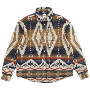 SONOFLOONG复古法兰绒衬衫纳瓦霍民族风印第安秋冬美式RRL VISVIM