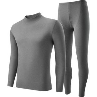 雅鹿男士保暖内衣加绒加厚套装男款防寒保温巨厚抗寒东北零下40度