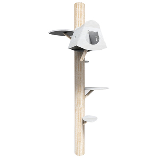 CatS猫爬架猫窝猫树一体顶天立地通天柱树屋剑麻柱无需打孔 新版