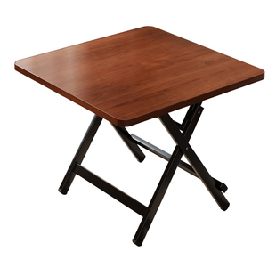 加粗钢管可折叠桌餐桌家用小桌子简易出租屋户外便携摆摊吃饭方桌