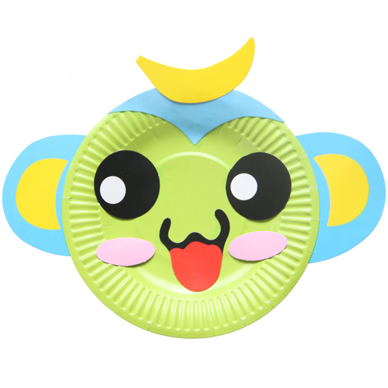 儿童纸盘贴纸画diy 幼儿园手