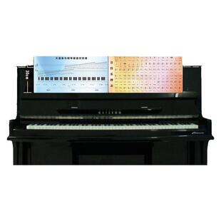 音符乐理表挂图大谱表与钢琴键盘对照表键盘纸琴行教学五线谱88键