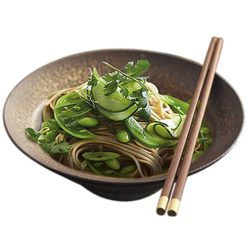 不饰日式手工粗陶帽子碗