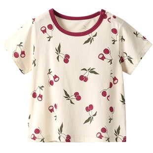女童短袖T恤夏季女宝宝上衣夏天薄款儿童衣服小童体恤小女孩夏装