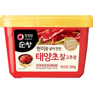 正宗韩国进口清净园顺昌玄米辣椒酱500g韩式火锅拌饭炒年糕酱辣酱