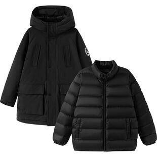 巴拉巴拉儿童羽绒服男童女童三合一加绒加厚外套大童秋冬季款童装