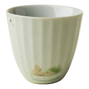 里作古青菖蒲棱今茶杯手工陶瓷主人杯家用功夫茶具喝茶专用品茗杯