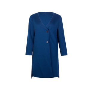 美丽客栈高端100绵羊毛双面呢大衣外套女大码胖mm200斤高级感显瘦