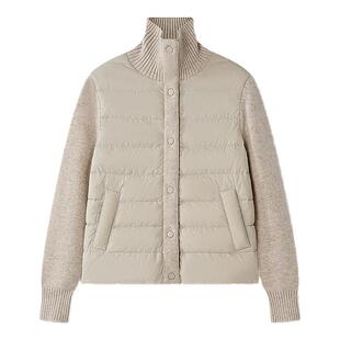 【白鹅绒】Laurel劳芮新款立领针织羽绒服LWD366M06800