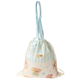 得力黄油小熊联名束口袋抽绳小学生春游秋游包包可爱