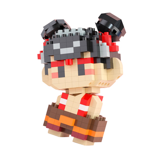 【现货】小可爱哪吒敖丙积木益智解压桌面摆件朋友创意礼物中国