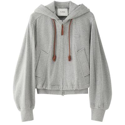 明星同款连帽假两件卫衣外套