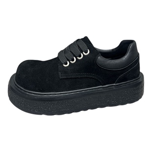 高级感潮牌厚底德比鞋男款2025个性新款工装鞋子休闲百搭增高皮鞋