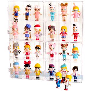 盲盒收纳展示架透明防尘亚克力手办展示柜公仔泡泡玛特手办收纳盒