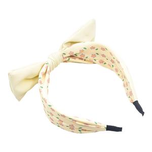 女童小碎花新款发箍公主宽边头箍儿童防滑碎发压发蝴蝶结发卡发饰