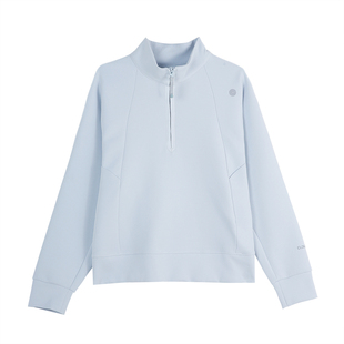 云上生活【晴岚卫衣】云感双面半拉链运动套头短款上衣2026春季女