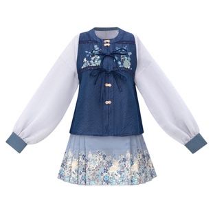 醒春集【等风来】明制汉服元素比甲圆领衫中长马面裙短裙织金妆花