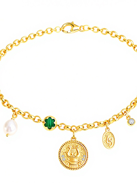 《一枚幸运币》原创设计纯银手链