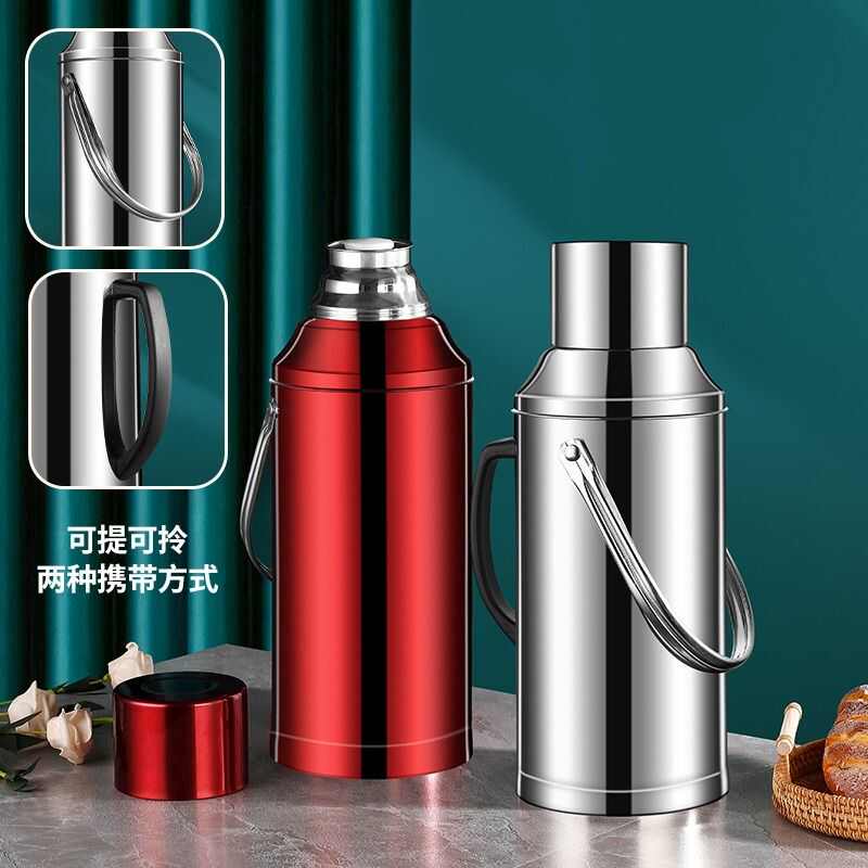 不锈钢热水瓶开水瓶暖壶外壳保温瓶家用宿舍玻璃内胆保温壶大容量
