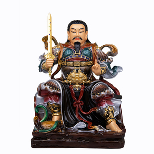 真武大帝神像玄天上帝真武大帝神像玄武山佛祖家用供奉铜像摆件