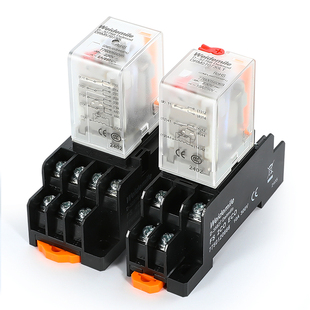 魏德米勒款小型电磁中间继电器DRM270024L8脚底座24V直流230V交流