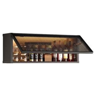 吊柜墙壁柜家用厨房壁橱玻璃门收纳柜现代简约壁挂调味架铝合金柜