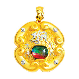 习习十四年香港李居明2026年马年斑彩吉祥物吊坠饰品大太岁牌